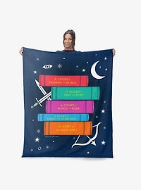 A Court of Thorns and Roses Series Book Stack Silk Touch Throw Blanket