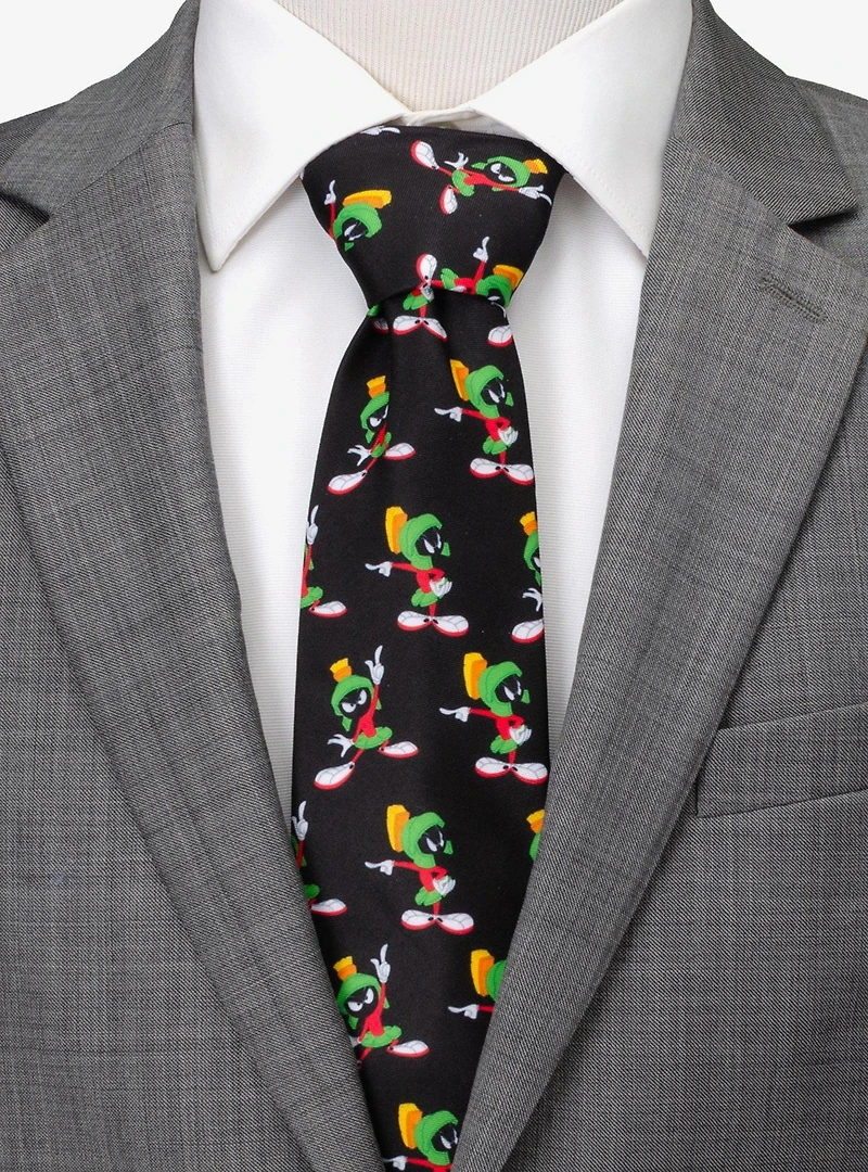 Looney Tunes Marvin the Martian Black Men's Tie