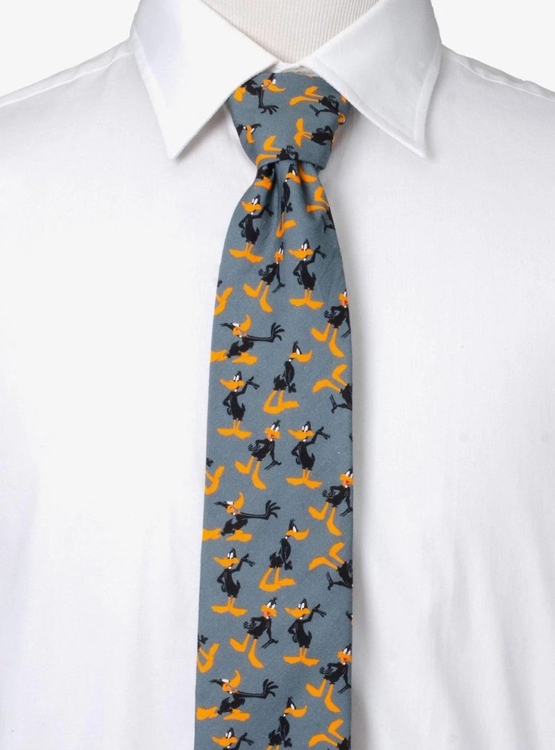Looney Tunes Daffy Duck Grey Men's Tie