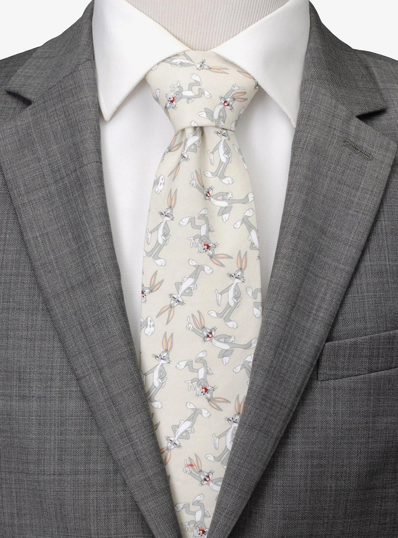 Looney Tunes Bugs Bunny Gray Men's Tie