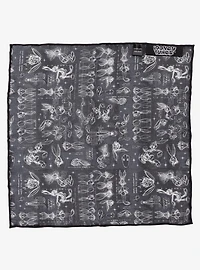 Looney Tunes Bugs Bunny Black Silk Pocket Square