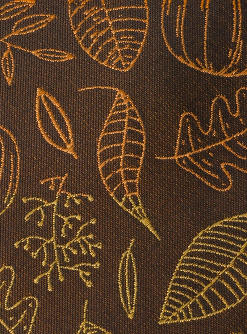 Fall Spice Men's Brown Silk Tie