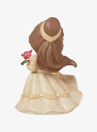 Precious Moments Disney Belle With Glass Rose Figurine
