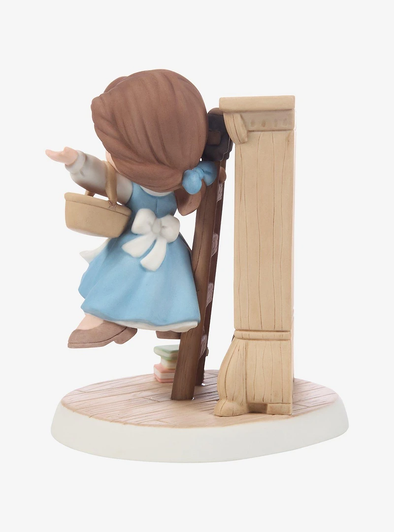 Precious Moments Disney Belle In Library On Ladder Figurine