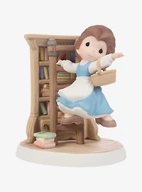 Precious Moments Disney Belle In Library On Ladder Figurine