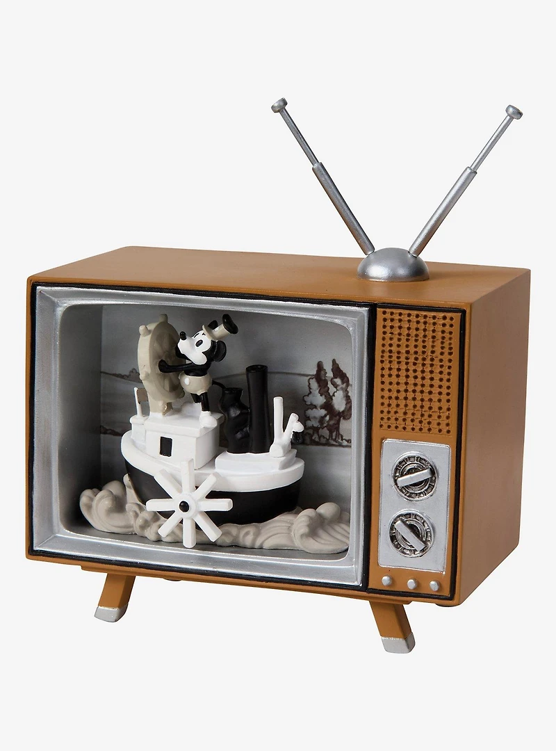 Precious Moments Disney Steamboat Willie LED Box Musical Figurine