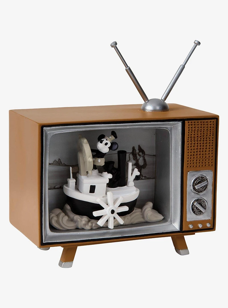 Precious Moments Disney Steamboat Willie LED Box Musical Figurine