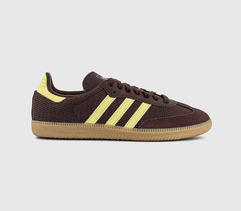 Adidas Samba OG Trainers Shadow Brown Power Yellow Gum - Women's | King's  Cross
