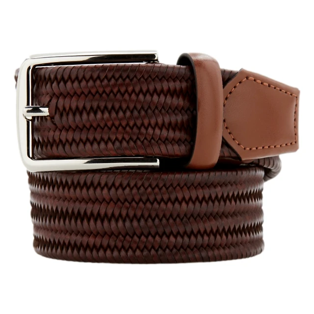 Trafalgar Men's The Back Nine 35mm Casual Belt - Full Grain Leather & Nylon, Handcrafted In Italy - View #6