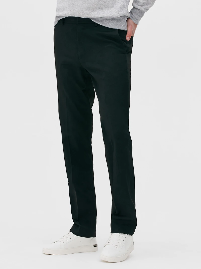 Straight Leg Twill Pants