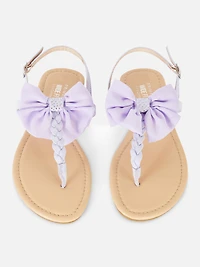 Wide Fit Chiffon Bow Sandals