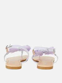 Wide Fit Chiffon Bow Sandals