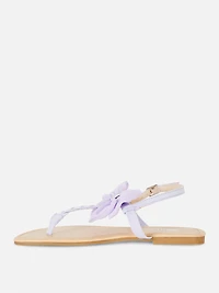 Wide Fit Chiffon Bow Sandals