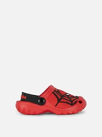 Boys Red Marvel Spider-Man Backstrap Clogs