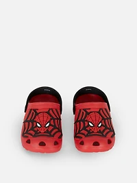 Boys Red Marvel Spider-Man Backstrap Clogs
