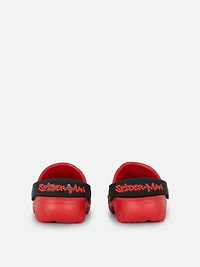 Boys Red Marvel Spider-Man Backstrap Clogs