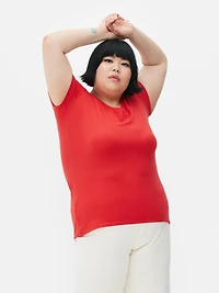 Stretch V-neck T-shirt