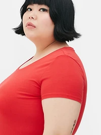 Stretch V-neck T-shirt