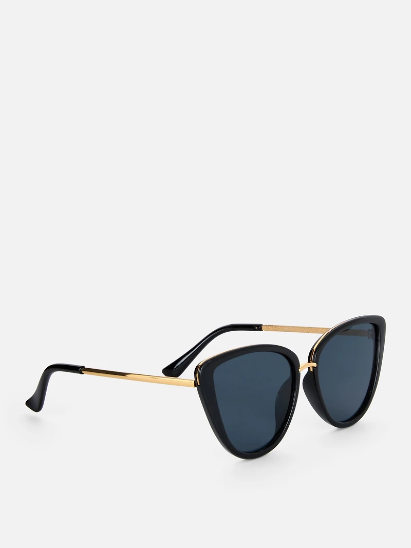 Metallic Trim Cat Eye Sunglasses