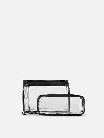 2-Pack Clear Makeup Bags