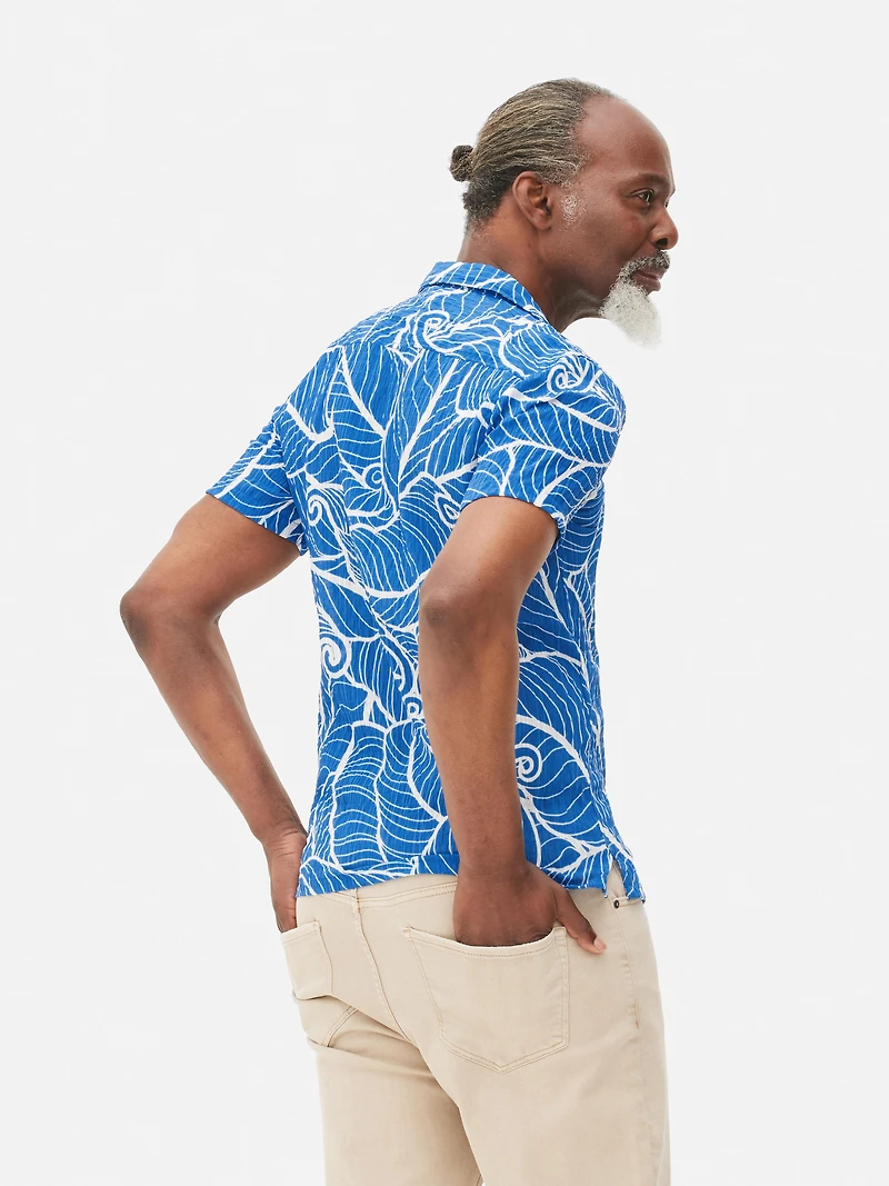 Patterned Crepe Shirt