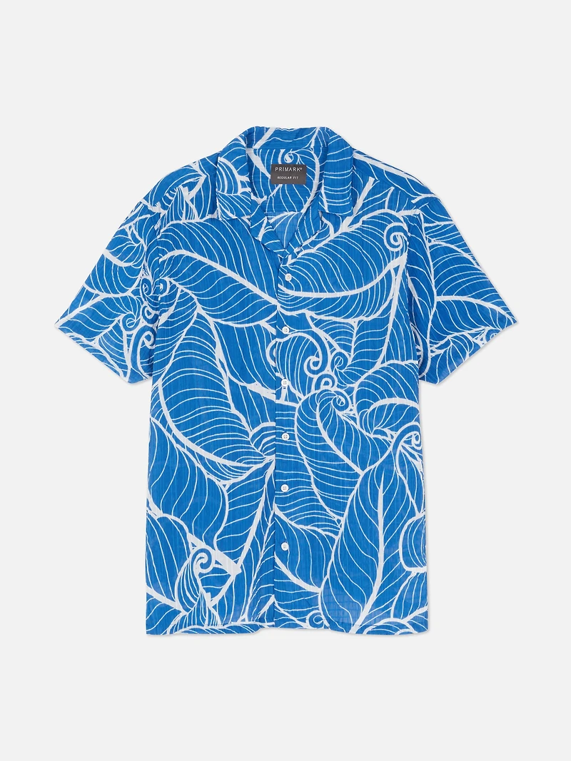 Patterned Crepe Shirt