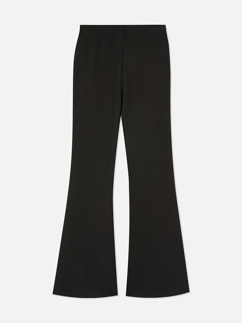 Ribbed Flared Pants