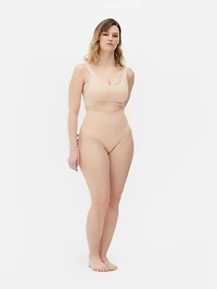 Women's Taupe Seamless High Waist Shapewear Briefs