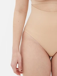 Women's Taupe Seamless High Waist Shapewear Briefs