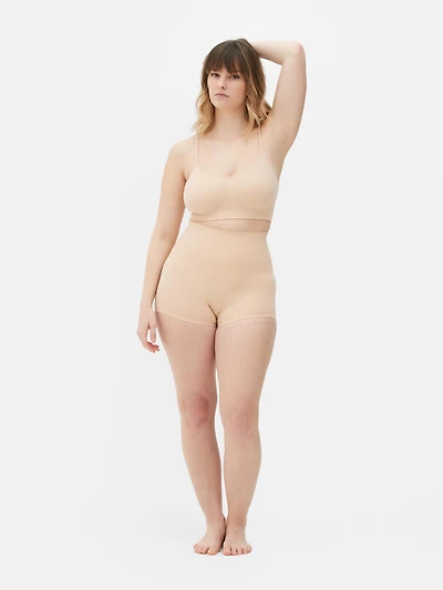 Women's Taupe Seamless Shaper Shorts