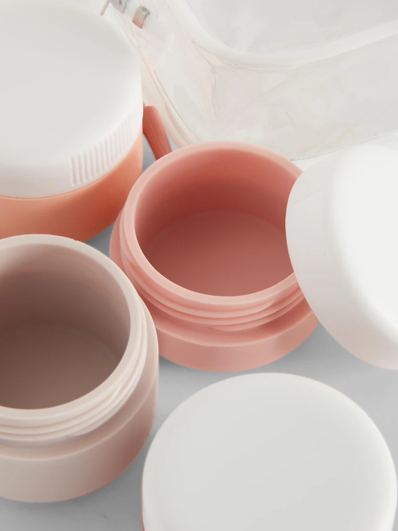 4-Pack Silicone Travel Jars