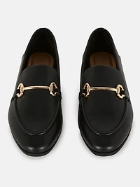 Faux Leather Snaffle Loafers
