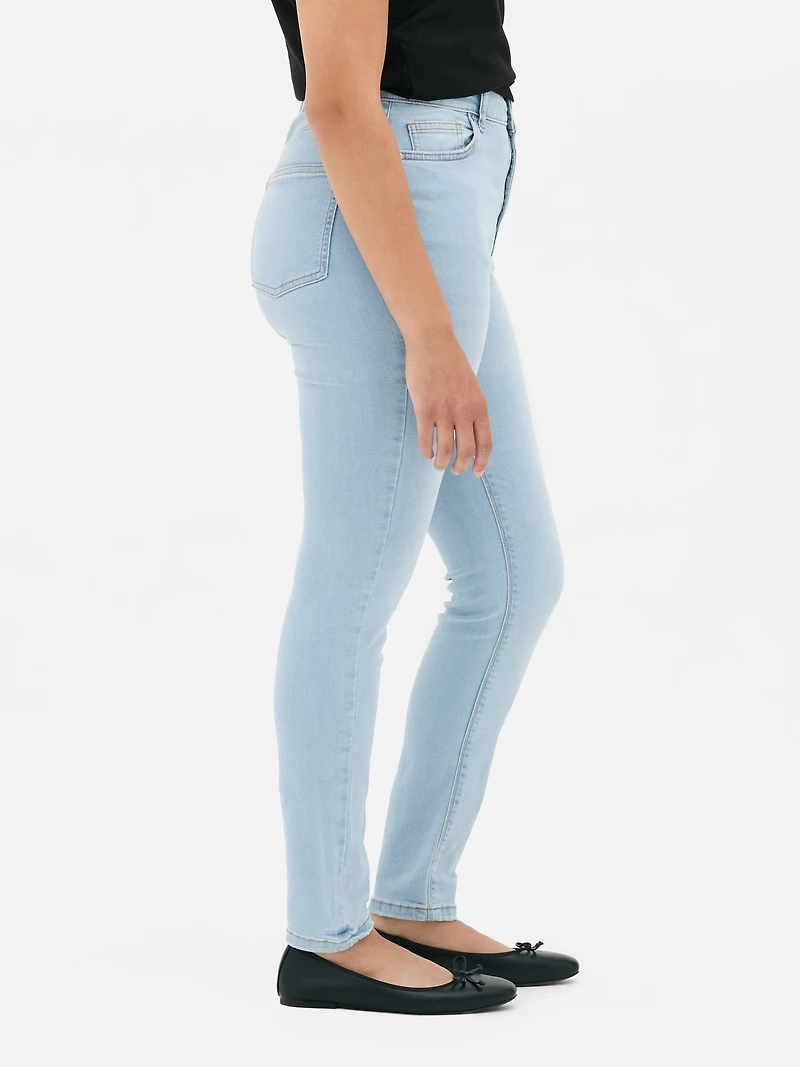 Women's Light Blue High Waist Skinny Jeans