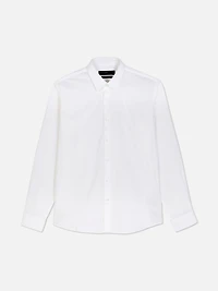 Men's White Stretch Regular Fit Shirt