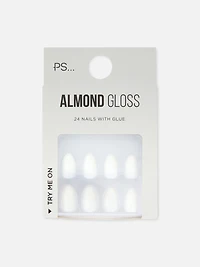 PS... Almond Gloss Faux Nails