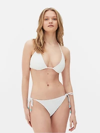 Bead Detail Crochet Bikini Top