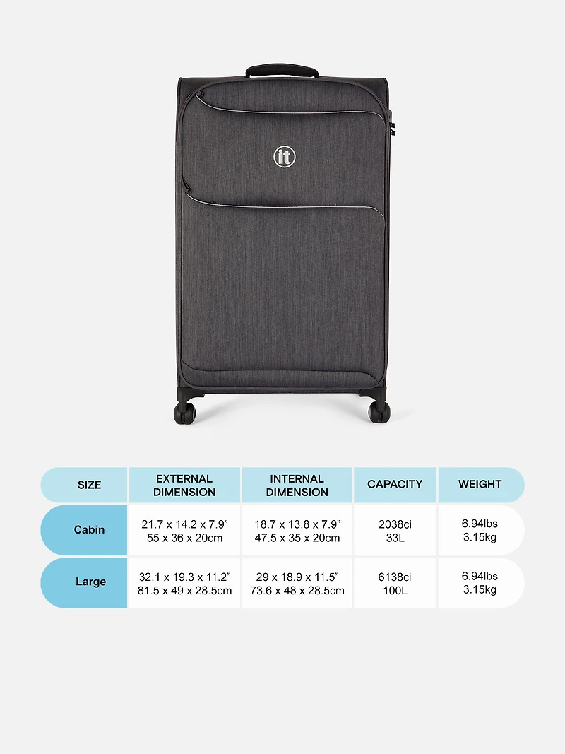 it Luggage Soft Shell Suitcase
