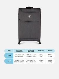 it Luggage Soft Shell Suitcase
