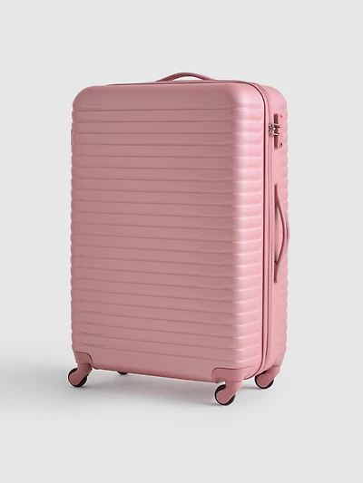 Ribbed Four-Wheel Hard Shell Suitcase