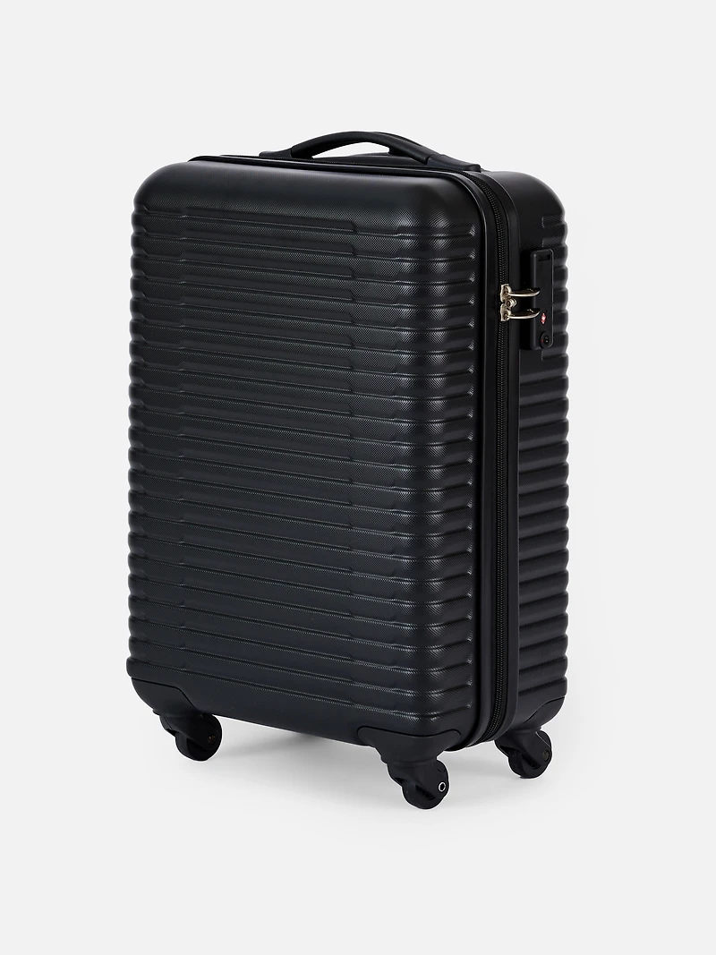 Ribbed Four-Wheel Hard Shell Suitcase