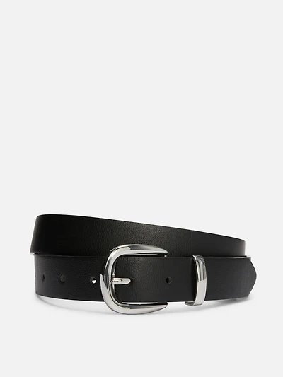Women's Silver Classic Jeans Belt