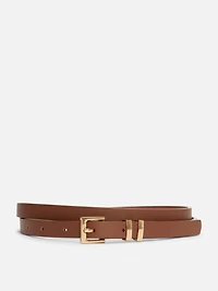 Skinny Square Buckle Belt