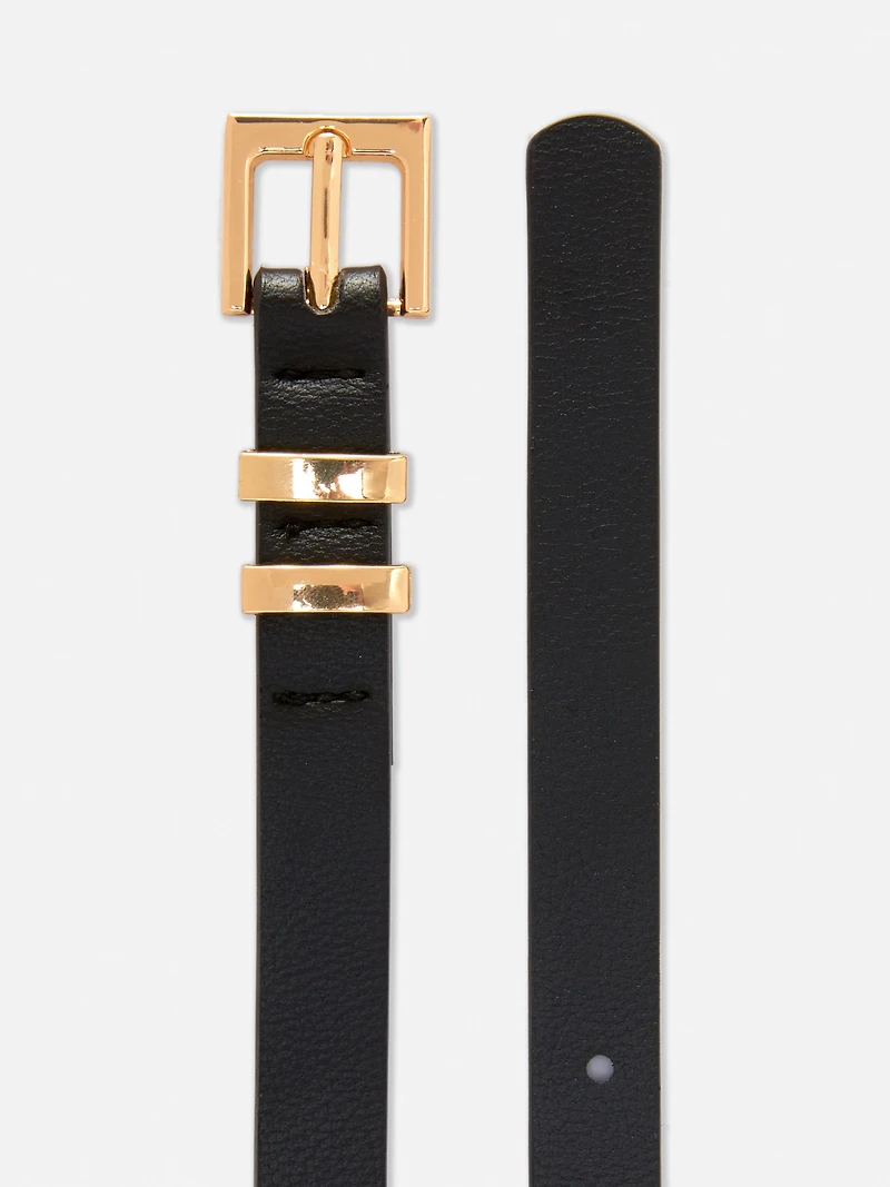 Skinny Square Buckle Belt