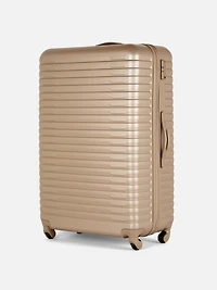 Ribbed 4-Wheel Hard Shell Suitcase
