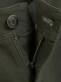 Women's Olive Essential Mid-Rise Skinny Jeans | Regul