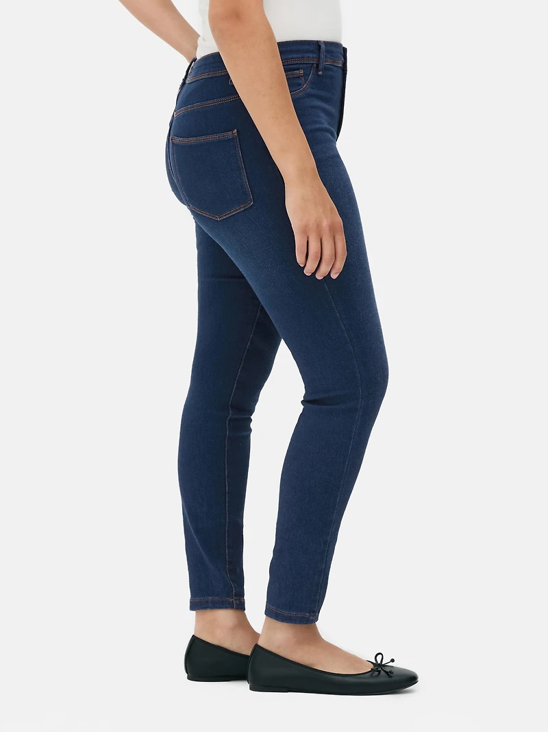 Women's Indigo Essential Mid-Rise Skinny Jeans | Regul
