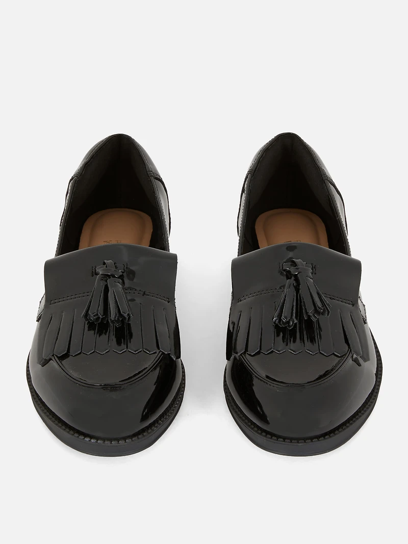 Wide Fit Patent Loafers