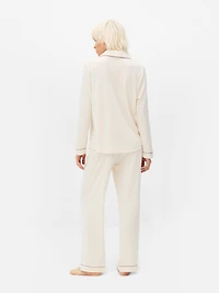 Women's Oyster Jersey Long Sleeve Boyfriend Pajamas
