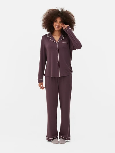 Jersey Long Sleeve Boyfriend Pajamas