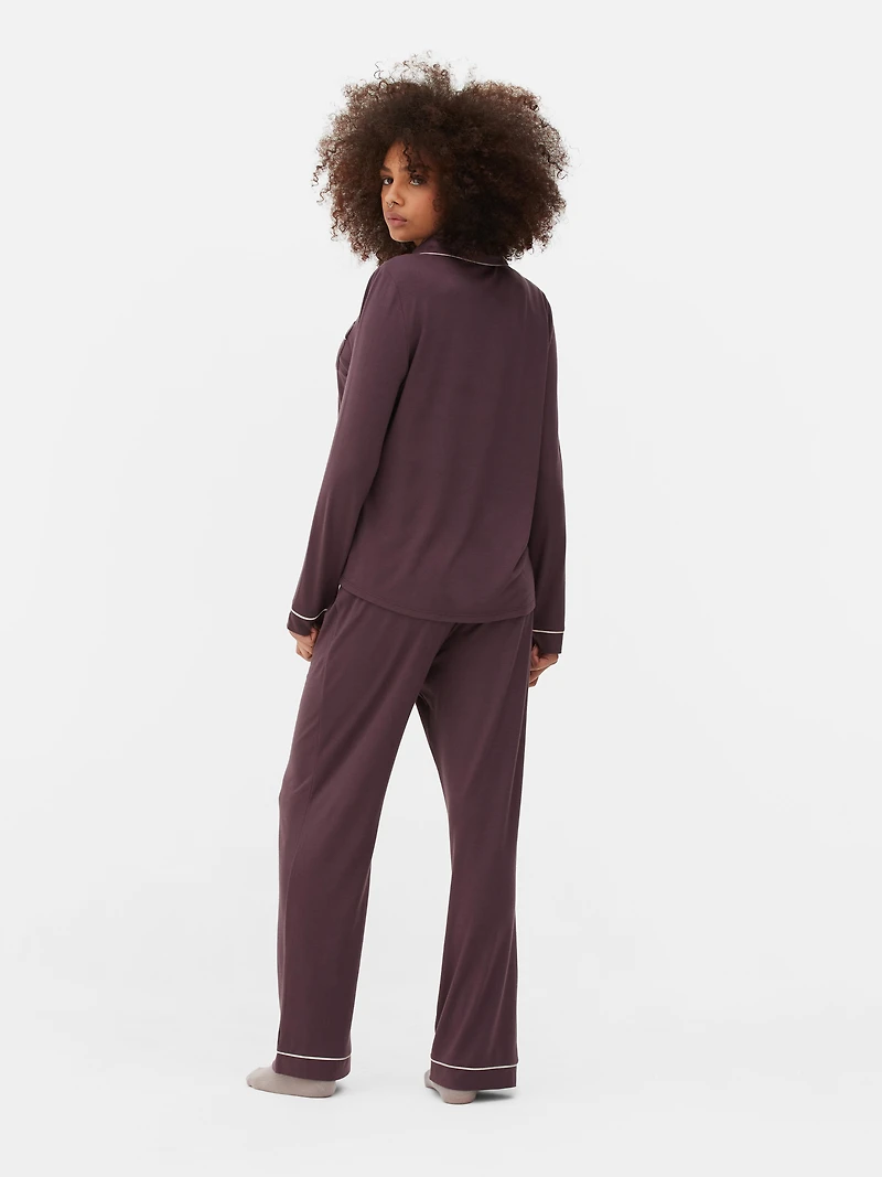 Jersey Long Sleeve Boyfriend Pajamas